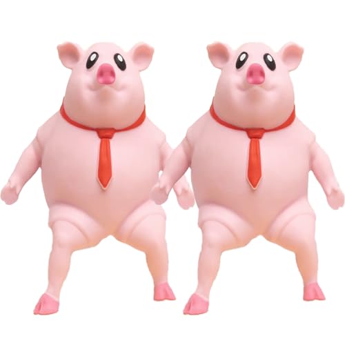 Eabdice 2 Stück Schweine Quetschspielzeug, Squeeze Toy Für Kinder Erwachsener, Niedliches Design, Spielen Sie damit, um Stress abzubauen und Ihre Stimmung zu beruhigen(Rosa) von Eabdice
