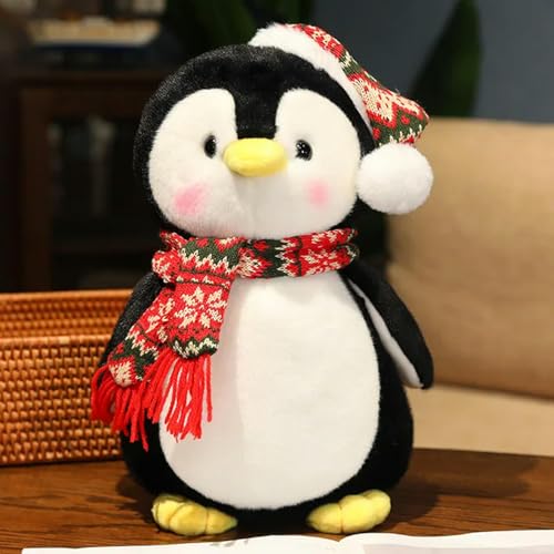 EacTEL Weihnachten Pinguin Kawaii Plüsch Spielzeug Niedliches Kissen Plüsch Tier Puppe Geburtstagsgeschenk für Kinder 25CM 2 von EacTEL