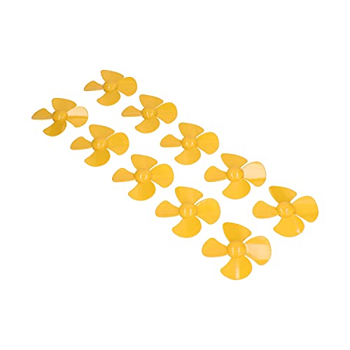 Eacam 100 Mm 4 Blades Propeller, XR-150-Spielzeugmodell Rotierendes Zubehör mit 2 Mm Loch für -Spielzeugzubehör (Gelb) von Eacam