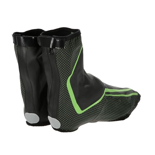 Eacam Waterproof Thermal Mountain Bike Shoe Covers Protector with Fleece Lining, Windproof and Waterproof PU Fabric, Water-Resistant Zippers, Fastener Tapes, Reflective Patches for Eacam Waterproof Thermal Mountain Bike Shoe Covers Protector with Fleece Lining, Windproof and Waterproof PU Fabric, Water-Resistant Zippers, Fastener Tapes, Reflective Patches for von Eacam