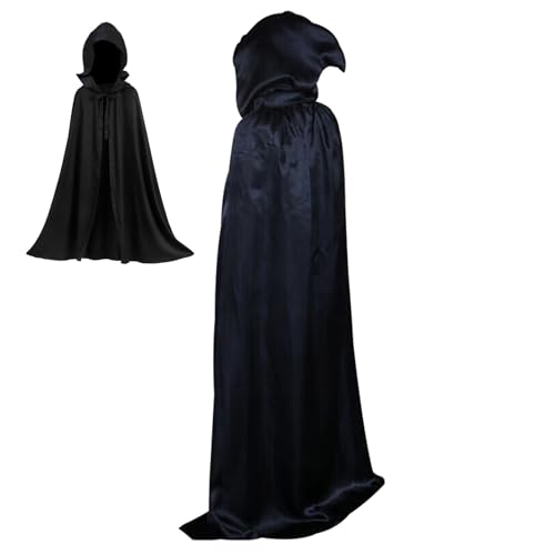 Halloween Hexe Umhang kinder mit Kapuze, Kind Halloween Hexe Umhang Kostüm Halloweenkostüm Kinder für Cosplay Hexen Kostüm Erwachsene Umhang Halloween Karneval Mittelalter Robe Schwarz Halloween Hexe Umhang kinder mit Kapuze, Kind Halloween Hexe Umhang Kostüm Halloweenkostüm Kinder für Cosplay Hexen Kostüm Erwachsene Umhang Halloween Karneval Mittelalter Robe Schwarz von Eachans