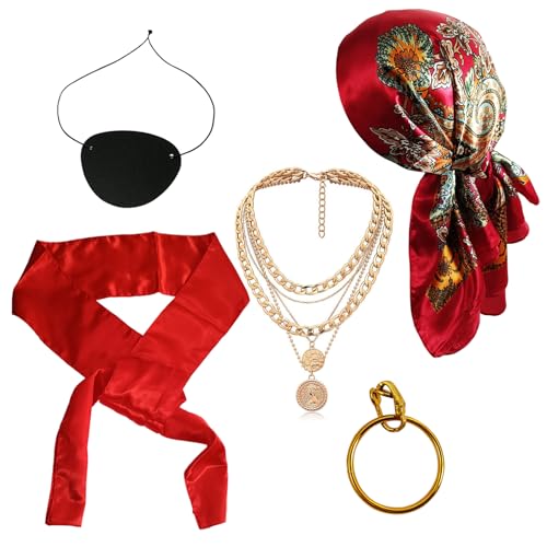EaciTown Piratenkostüm für Damen, Piratenkostüm, Cosplay-Requisiten, Kapitän, Verkleidungszubehör, Seemannskostüm für Damen von EaciTown