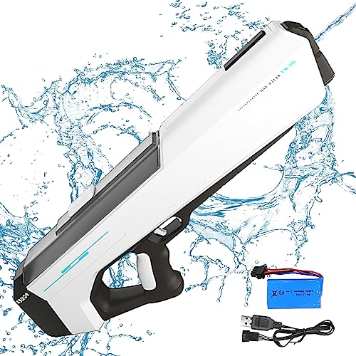 Elektrische Wasserpistole, lange Distanz, wasserdicht, für Erwachsene/Kinder, elektrische Wasserpistole, leistungsstark, Reichweite 8 – 10 m, für Strand, Pool, Sommerparty, 500 ml Elektrische Wasserpistole, lange Distanz, wasserdicht, für Erwachsene/Kinder, elektrische Wasserpistole, leistungsstark, Reichweite 8 – 10 m, für Strand, Pool, Sommerparty, 500 ml von EagerMinds