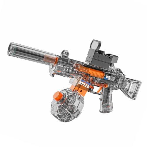 Wasserpistole Elektrisch, Elektrische Wasserpistole Mit Blitz Effekten Für Kinder Erwachsene, Automatische Hydroblaster Wasserpistole, Wiederaufladbarer Batterie Pistole für Pool Strandparty (Grau) von EagerMinds