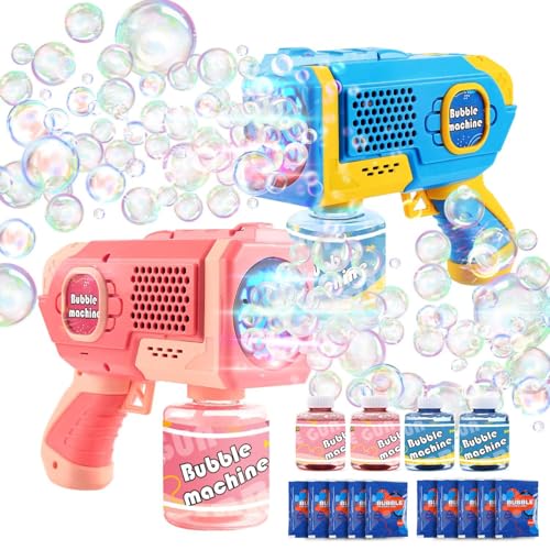 EagleStone 2 LED Seifenblasenpistolen für Kinder, Automatische Seifenblasenmaschine mit 4 Flaschen 10 Lösungsbeutel,Outdoor-Spielzeug, Hochzeits- und Ostergeschenke EagleStone 2 LED Seifenblasenpistolen für Kinder, Automatische Seifenblasenmaschine mit 4 Flaschen 10 Lösungsbeutel,Outdoor-Spielzeug, Hochzeits- und Ostergeschenke von EagleStone