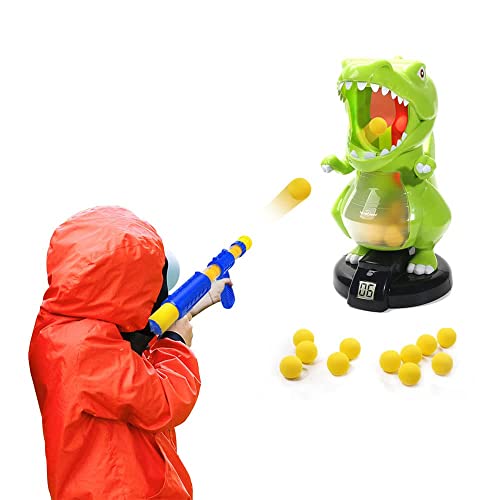 EagleStone Dinosaurier-Schießspielzeug für Jungen und Mädchen, Zielschießspiele, Pumppistole und LCD-Ergebnisaufzeichnung, Ton, 24 Schaumstoffbälle, elektronische Zielscheibe, Geschenk für Kleinkinder EagleStone Dinosaurier-Schießspielzeug für Jungen und Mädchen, Zielschießspiele, Pumppistole und LCD-Ergebnisaufzeichnung, Ton, 24 Schaumstoffbälle, elektronische Zielscheibe, Geschenk für Kleinkinder von EagleStone
