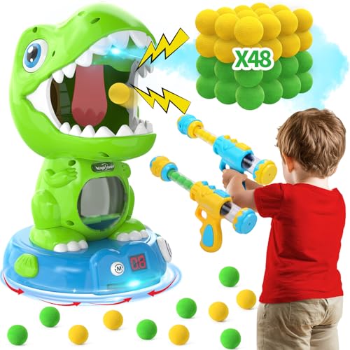 EagleStone Ferngesteuertes Dinosaurier mit Motion Shooting für Kinder, Elektronisches Schießspiel mit Raucheffekten, automatischer Punktezähler, Lichter und beweglichen Geräuschen Dinosaurier Shooting von EagleStone