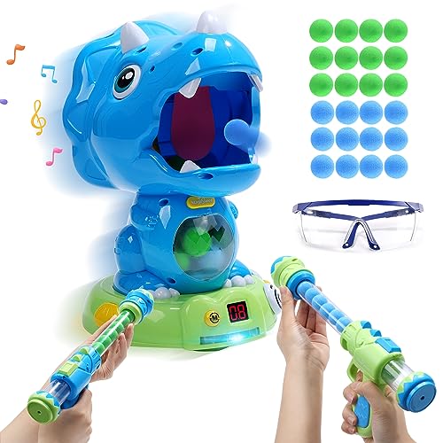 EagleStone Moveable Dinosaur Shooting Toys Triceratops Action,Kids Shooting Games mit LCD Score Record&LED, Verbesserung der Hand-Auge-Koordination Spielzeug für Jungen und Mädchen EagleStone Moveable Dinosaur Shooting Toys Triceratops Action,Kids Shooting Games mit LCD Score Record&LED, Verbesserung der Hand-Auge-Koordination Spielzeug für Jungen und Mädchen von EagleStone
