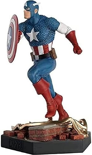 Eaglemoss MVSEN002 30600604121 Amerika, Marvel Captain America Schlacht Pose Figur Maßstab 1:18, Bunt, único von Hero Collector