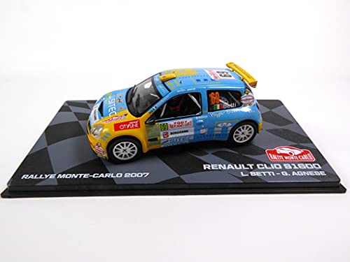 Eaglemoss Renault CLIO S1600 2007 Betti 1:43 Ixo (BR9) - 1/43 WRC Collection Miniaturauto - Auto - Modellauto - Auto-Enthusiasten/Collector - Unisex - Kinder von Eaglemoss