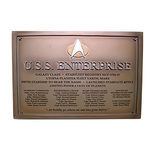 Eaglemoss Star Trek Starships Collection U.S.S. Enterprise NCC-1701-D Gedenktafel 22x16 cm von Eaglemoss