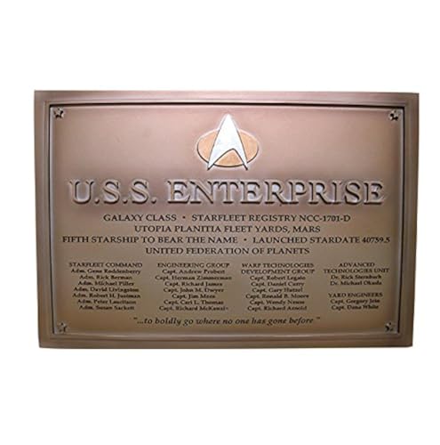 Eaglemoss Star Trek Starships Collection U.S.S. Enterprise NCC-1701-D Gedenktafel 22x16 cm von Eaglemoss