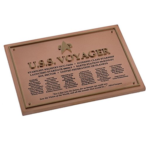 Eaglemoss Voyager blau Star Trek U.S.S Hingabe Plaque Druckguss Spielzeug von Eaglemoss