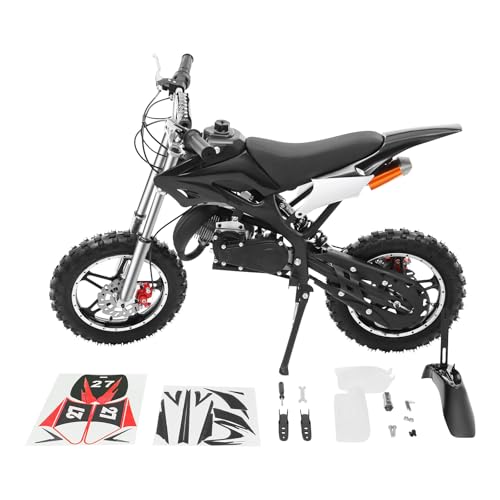 Ealtqund Kinder Dirtbike 49CC Offroad | 45km/h Geländemotorrad für 8-14 Jahre 75kg Tragkraft & Scheibenbremsen Inkl. Ölmischflasche Ealtqund Kinder Dirtbike 49CC Offroad | 45km/h Geländemotorrad für 8-14 Jahre 75kg Tragkraft & Scheibenbremsen Inkl. Ölmischflasche von Ealtqund