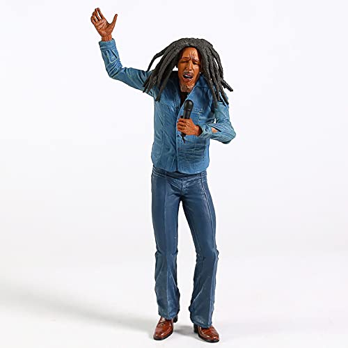 Eamily Actions Figuren PVC Collection Modell Actionfigur 17cm Music Legends Bob Marley Reggae Sänger PVC Figur Sammelmodell Spielzeug Figur Statue Anime Sammlung Figur Geschenke für Anime Fans von Eamily
