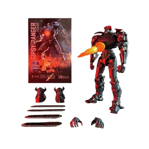 Eamily Pacific Rim 2 Movie Thunder Rising Again Glow Edition Vengeance Rangers Mech Boxed Figure Handmade PVC Anime Manga Character Model Statue Figure Collectibles Decorations Gifts von Eamily