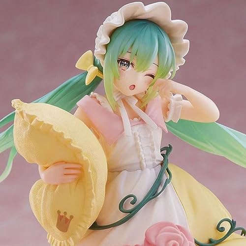 Eamily Sleeping Beauty Kissen Hatsune Miku Anime Charaktere Serie Modell Statue Spielzeug PVC Charaktere Desktop Ornamente (20,5 cm) von Eamily