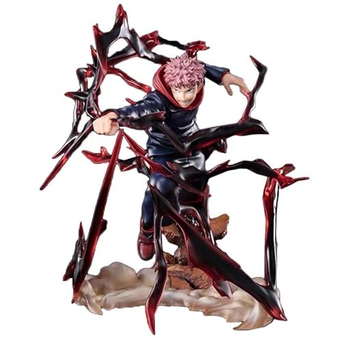 Eamily Yuji Itadori Figuren, Jujutsu Kaisen Yuji Itadori Figur Statue 19cm/7.5 Zoll Schwarz Lightning Effekt Yuji Itadori PVC Figur Sammelspielzeug für Anime Fans von Eamily