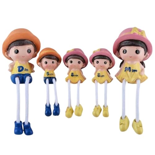Eamily Zum Aufhängen von Puppen, handgefertigt, PVC, Anime, Manga, Figur, Modell, Statue, Sammlerstücke, Dekorationen, Geschenke (Hut, Puppen 2 Mädchen + 1 Junge) von Eamily
