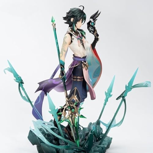 Eamily for Genshin Impact Figure, GK Figures Xiao Lighting Xiao 22-30cm Game Character PVC Action Figure Model Statue Collectible Toy for Anime Fans Gift (Lighting Xiao) von Eamily