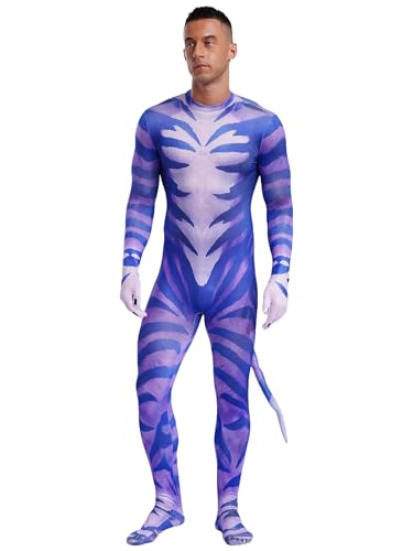 Eandarui Tier Overall Herren Kuh Leoparden Tiger Jumpsuit Erwachsene Kostüm Langarm Ganzkörperanzug Full Body Suit Mit Lang Schwanz Für Fasching Halloween Tippe I M Eandarui Tier Overall Herren Kuh Leoparden Tiger Jumpsuit Erwachsene Kostüm Langarm Ganzkörperanzug Full Body Suit Mit Lang Schwanz Für Fasching Halloween Tippe I M von Eandarui