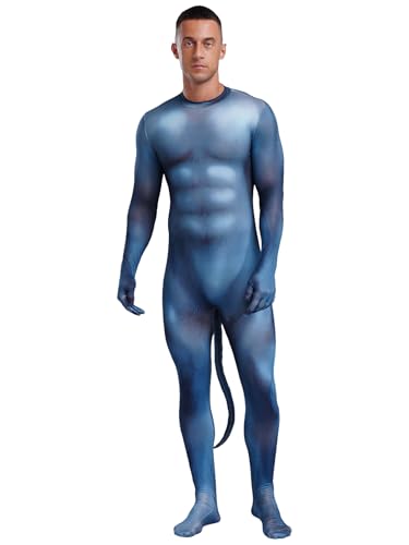 Eandarui Tier Overall Herren Kuh Leoparden Tiger Jumpsuit Erwachsene Kostüm Langarm Ganzkörperanzug Full Body Suit Mit Lang Schwanz Für Fasching Halloween Typ G M Eandarui Tier Overall Herren Kuh Leoparden Tiger Jumpsuit Erwachsene Kostüm Langarm Ganzkörperanzug Full Body Suit Mit Lang Schwanz Für Fasching Halloween Typ G M von Eandarui