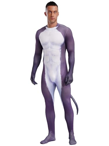 Eandarui Tier Overall Herren Kuh Leoparden Tiger Jumpsuit Erwachsene Kostüm Langarm Ganzkörperanzug Full Body Suit Mit Lang Schwanz Für Fasching Halloween Typ J XXL Eandarui Tier Overall Herren Kuh Leoparden Tiger Jumpsuit Erwachsene Kostüm Langarm Ganzkörperanzug Full Body Suit Mit Lang Schwanz Für Fasching Halloween Typ J XXL von Eandarui