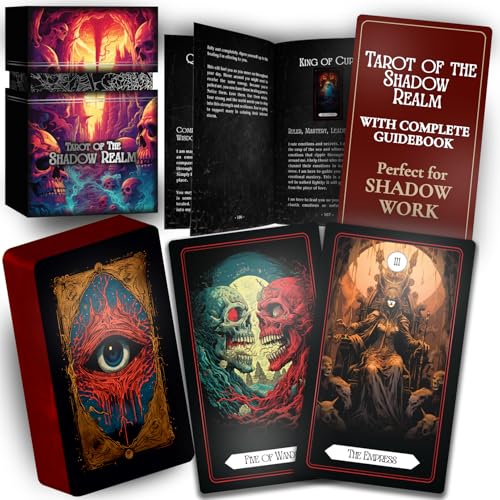 Earth Moon Magick - Tarot of The Shadow Realm - 78 + 2 Extra Karten, Ratgeber mit Schlüsselwörtern, Tarot Orakelkarten Set, ideal für Schattenarbeit, perfekt für Anfänger & Fortgeschrittene Leser Earth Moon Magick - Tarot of The Shadow Realm - 78 + 2 Extra Karten, Ratgeber mit Schlüsselwörtern, Tarot Orakelkarten Set, ideal für Schattenarbeit, perfekt für Anfänger & Fortgeschrittene Leser von Earth Moon Magick