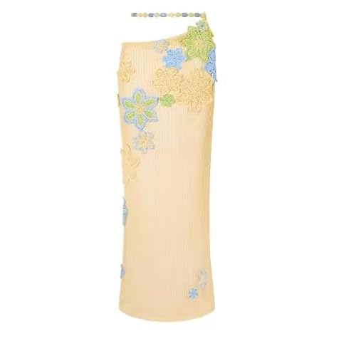 Earthradius Häkelstrick-Korsett, Oberrock-Set, für Damen, bunte Blumen, ausgehöhlt, rückenfrei, bauchfrei, Weste, Top, Midi-Röcke, Damenkleid, Größe S Earthradius Häkelstrick-Korsett, Oberrock-Set, für Damen, bunte Blumen, ausgehöhlt, rückenfrei, bauchfrei, Weste, Top, Midi-Röcke, Damenkleid, Größe S von Earthradius