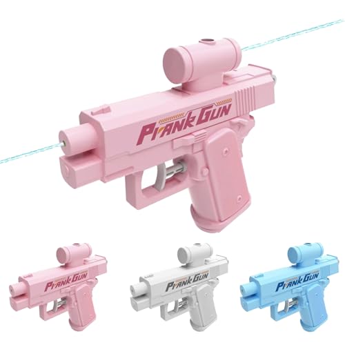 Prank Gun, Prank Two-Way Water Gun, Can Spray Water from The Front and Back for School Office Prank Trick (Pink) von EasPowest