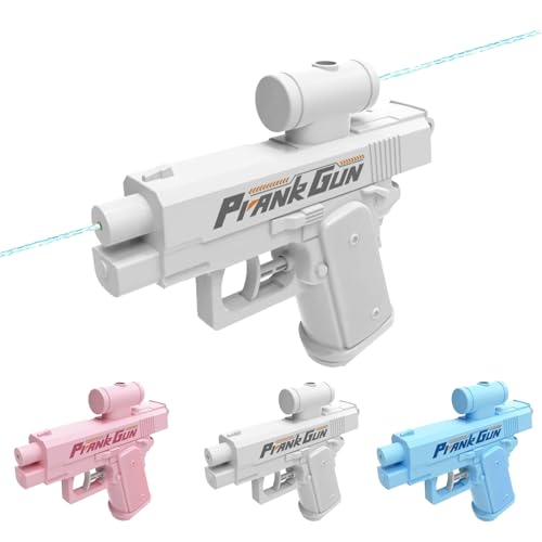 Prank Gun, Prank Two-Way Water Gun, Can Spray Water from The Front and Back for School Office Prank Trick (White) von EasPowest
