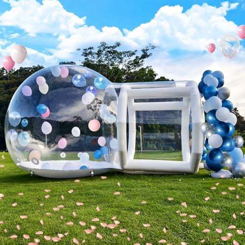 10FT aufblasbare klare Bubble House mit Tunnel, 360 ° PVC Panorama Dachfenster Bubble House für Hof Dekoration, transparente aufblasbare Kuppel für Familie Camping, Party, Stargazing 10FT aufblasbare klare Bubble House mit Tunnel, 360 ° PVC Panorama Dachfenster Bubble House für Hof Dekoration, transparente aufblasbare Kuppel für Familie Camping, Party, Stargazing von Easilywinlife