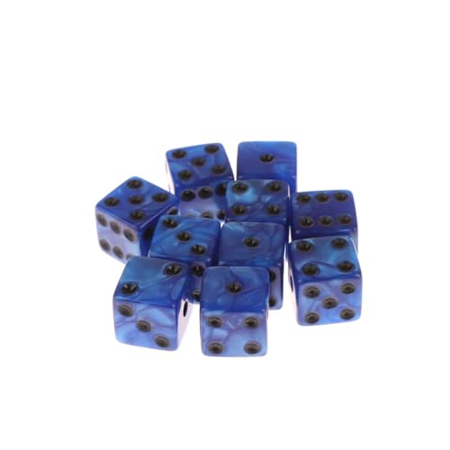 6-seitiges Spiel würfel 16mm Acryl D6-Würfelset für DND, RPG, Tisch Brett AME oder Mathematik unterricht, Aventurine Impression Dice von Eastocos