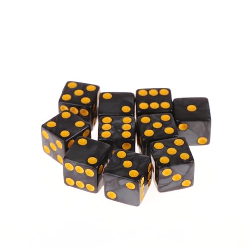 6-seitiges Spiel würfel 16mm Acryl D6-Würfelset für DND, RPG, Tisch Brett AME oder Mathematik unterricht, Aventurine Impression Dice von Eastocos