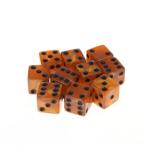 6-seitiges Spiel würfel 16mm Acryl D6-Würfelset für DND, RPG, Tisch Brett AME oder Mathematik unterricht, Aventurine Impression Dice von Eastocos