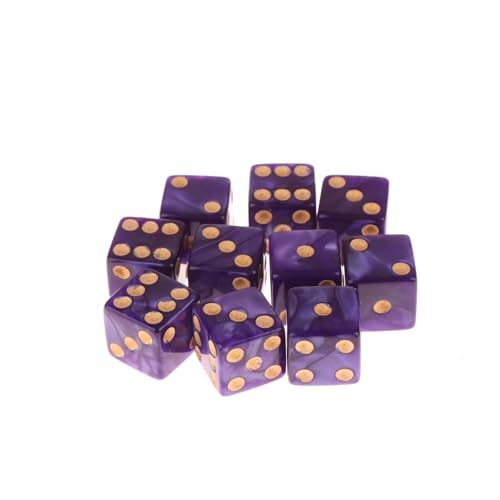 6-seitiges Spiel würfel 16mm Acryl D6-Würfelset für DND, RPG, Tisch Brett AME oder Mathematik unterricht, Aventurine Impression Dice von Eastocos