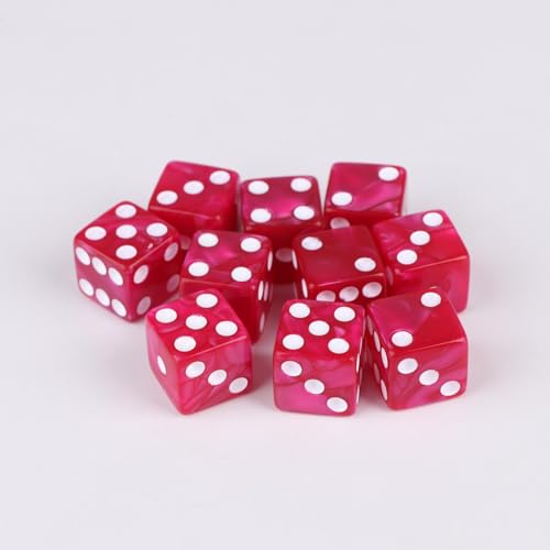 6-seitiges Spiel würfel 16mm Acryl D6-Würfelset für DND, RPG, Tisch Brett AME oder Mathematik unterricht, Aventurine Impression Dice von Eastocos