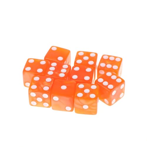 6-seitiges Spiel würfel 16mm Acryl D6-Würfelset für DND, RPG, Tisch Brett AME oder Mathematik unterricht, Aventurine Impression Dice von Eastocos