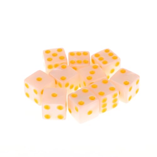 6-seitiges Spiel würfel 16mm Acryl D6-Würfelset für DND, RPG, Tisch Brett AME oder Mathematik unterricht, Aventurine Impression Dice von Eastocos