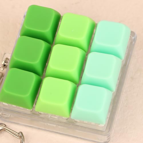 9 Tasten Quadratische Tastatur Schlüssel Kappen Schlüssel anhänger Fidget Spielzeug Party Stress Relief DIY Schlüssel Kappen Spielzeug Tastatur Kappen Finger knopf Fidget von Eastocos