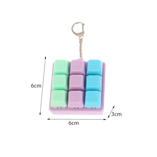 9 Tasten Quadratische Tastatur Schlüssel Kappen Schlüssel anhänger Fidget Spielzeug Party Stress Relief DIY Schlüssel Kappen Spielzeug Tastatur Kappen Finger knopf Fidget von Eastocos