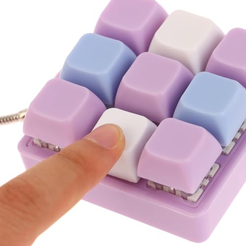 9 Tasten Quadratische Tastatur Schlüssel Kappen Schlüssel anhänger Fidget Spielzeug Party Stress Relief DIY Schlüssel Kappen Spielzeug Tastatur Kappen Finger knopf Fidget von Eastocos