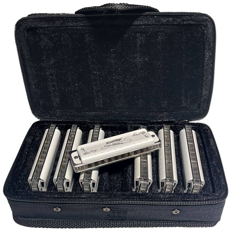 Easttop Blues Harp T008L 7er-Set Richter-Mundharmonika von Easttop