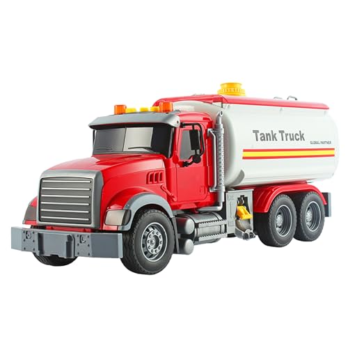Eastuy Feuerwehrauto-Spielzeug - LKW-Spielzeug für Jungen mit Sound und Licht - Lagern Sie Wassertankwagen, fügen Sie Wasser hinzu, um Autospielzeug zu sprühen, Trägheit mit Wassersprühfunktion von Eastuy