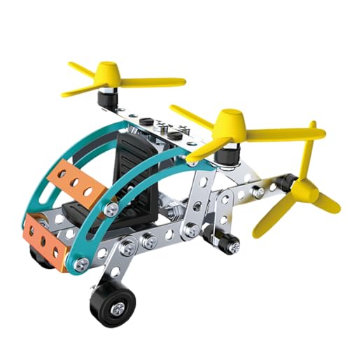 Eastuy Mini-Hubschrauber, Hubschrauber-Modellbausatz - 3D-Metallhubschrauber DIY-Montagespielzeug,Lernflugzeug-Konstruktionsspielzeug für Kinder, Ornament im mechanischen Stil von Eastuy