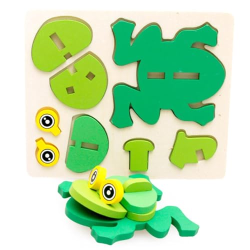 Eastuy Tierpuzzles für Kinder,Tierpuzzle aus Holz | Holzbausteine ​​in Tierform,Montessori Tier Tischspiel Spielzeug Holz Lernspielzeug von Eastuy