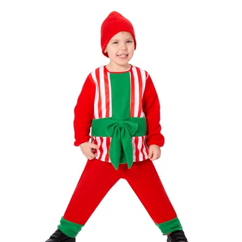 Eastuy Weihnachts-Geschenkbox-Kostüme - Hautfreundliches Geschenkbox-Kostü mit Schleife | Kinderparty-Verkleidung für Rollenspiele, Weihnachtsmottopartys, Familientreffen von Eastuy