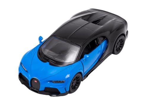 Easy Toys Modellauto Kompatibel mit Bugatti Chiron Supersport. Maßstabsgetreues Spielzeugauto mit zu öffnenden Türen. Modellauto (Chiron Blau) von Easy Toys