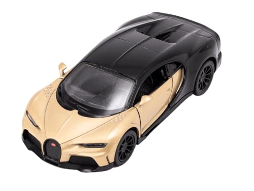 Easy Toys Modellauto Kompatibel mit Bugatti Chiron Supersport. Maßstabsgetreues Spielzeugauto mit zu öffnenden Türen. Modellauto (Chiron Gold) von Easy Toys