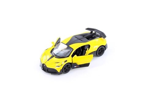 Easy Toys Modellauto Kompatibel mit Bugatti Divo, Maßstabgetreues Spielzeugauto mit zu öffnenden Türen. Modellauto (Gelb) von Easy Toys